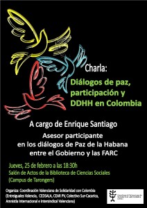 Charla Diálogos de paz%2c participación y DDHH